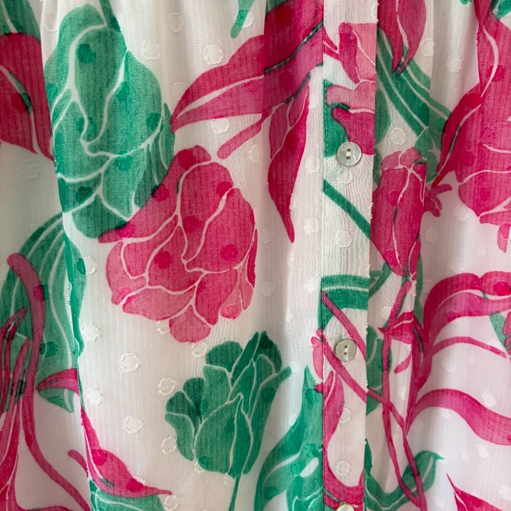 Draper James RSVP sleeveless floral print tiered maxi dress Size XXL - Picture 5 of 12